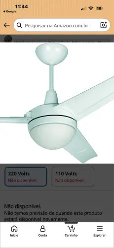 Vendo ventilador de teto arno