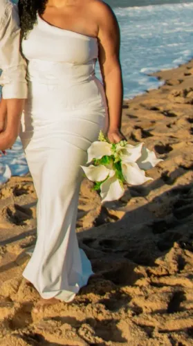 Vestido longo estilo sereia - usado apenas 1 vez