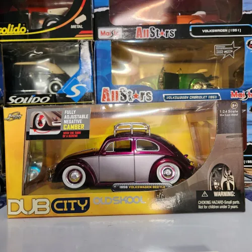 Fusca Miniatura JADA DUB CITY OLDSKOOL 1959 PURPLE 2T VOLKSWAGEN JADA TOYS