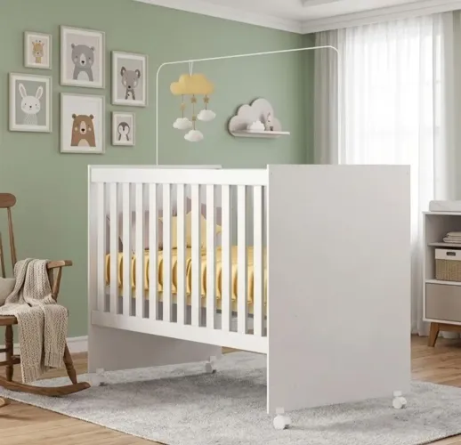 Berço infantil com colchão Ortobom