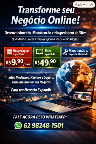 Desenvolvimento, suporte e hospedagem de websites