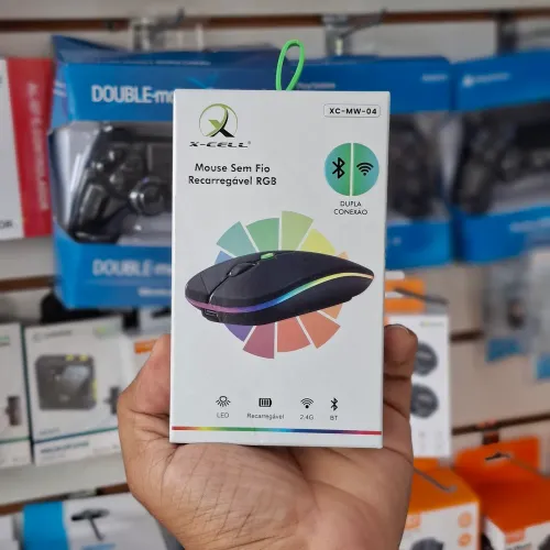 Mouse sem fio wireless e Bluetooth recarregável - entrega em slz e região 