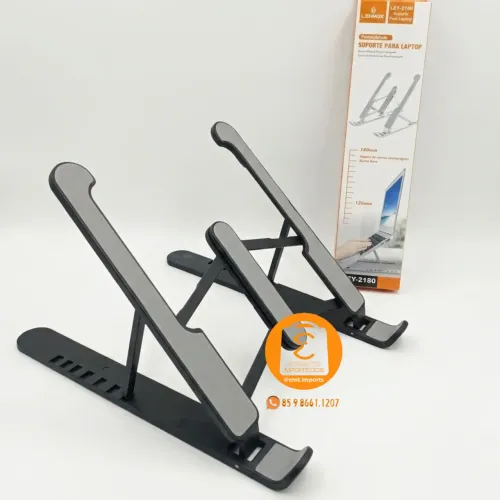 Suporte Apoio Notebook de Mesa Dobrável Base Laptop Articulado, Dobrável Antiderrapante