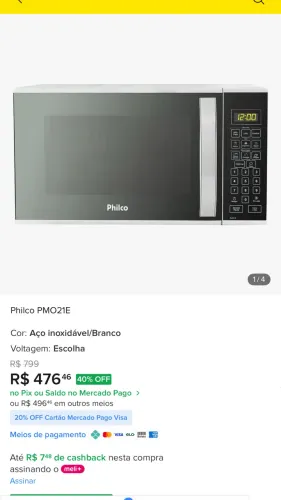 Microondas Philco PMO21E 
