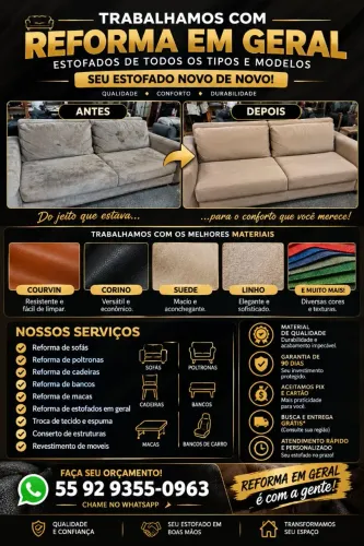 Tapeçaria em Manaus | Reforma de Sofás e Estofados