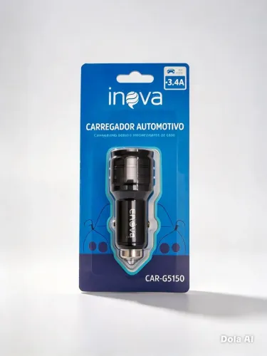 Carregador Automotivo Inova 2 Portas USB 3.4A ? Branco ou Preto