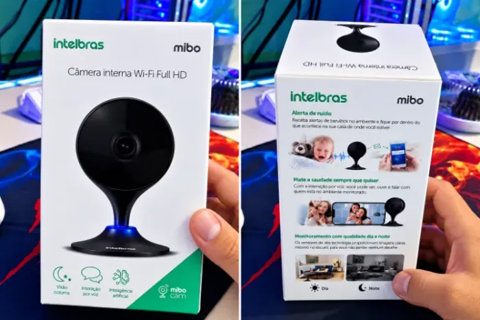 Câmera Inteligente Interna iM3 C Preto Intelbras, WiFi, Full HD, Compatível com Alexa e OK