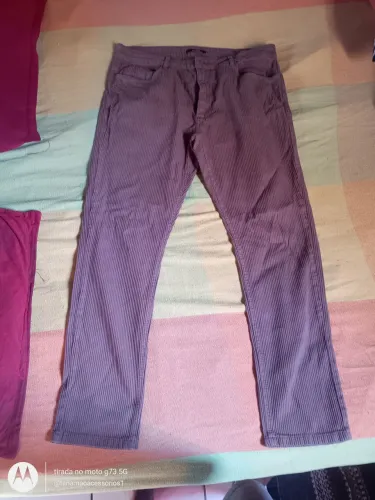 Calça algodão canelada masculina 46
