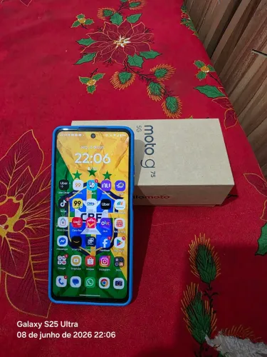 Moto g75 5G top 256 Esim 8 de ram completo nota fiscal