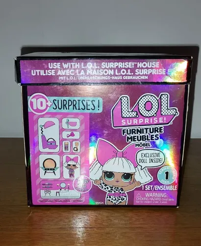 Casa de boneca MDF com ³ LOLs, móveis e Salão Fornituture Cabeleireiro LOL com Lol e moveu