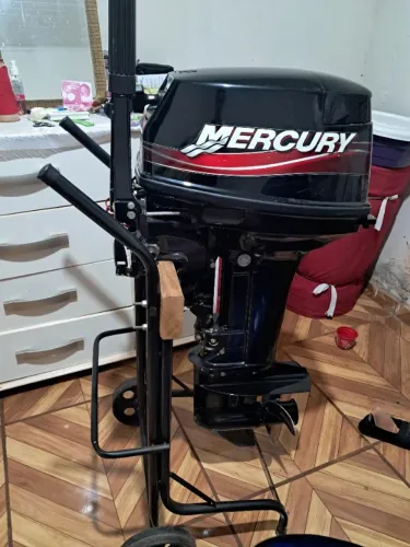 Motor mercury 15 + Canoa e carretinha