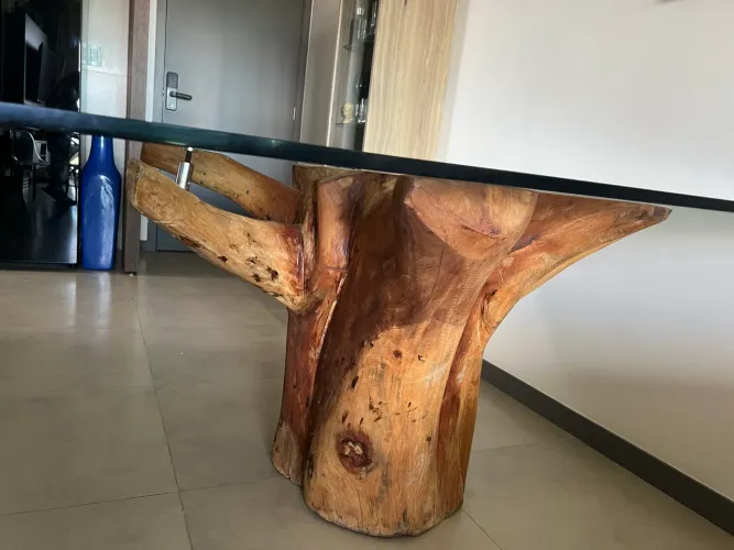  mesa jaqueira rusticidade e luxo .  Só hj