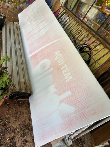 Placa para fachada - doação 