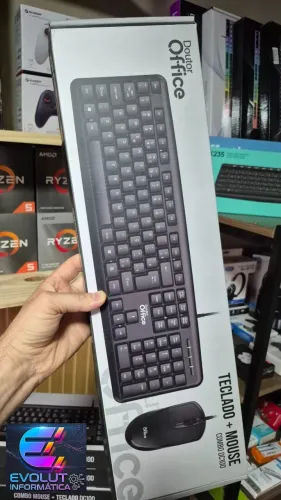 kit teclado e mouse Dr. Office, novo, lacrado, com garantia!