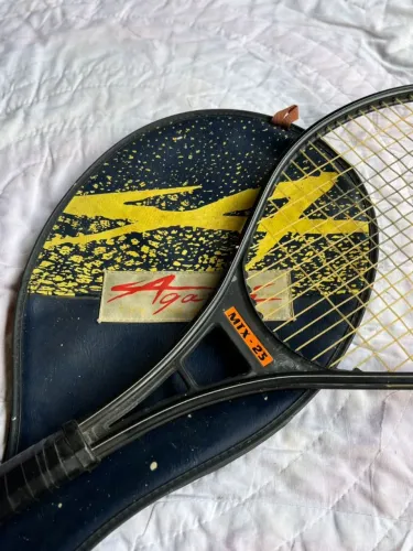 Raquete de Tênis Aga Mix-25 Vintage + Capa 