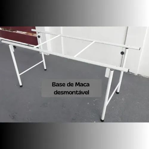 Base em ferro de maca de massagem 1,76m - desmonta (buscar/enviar app no Marco, Pix)
