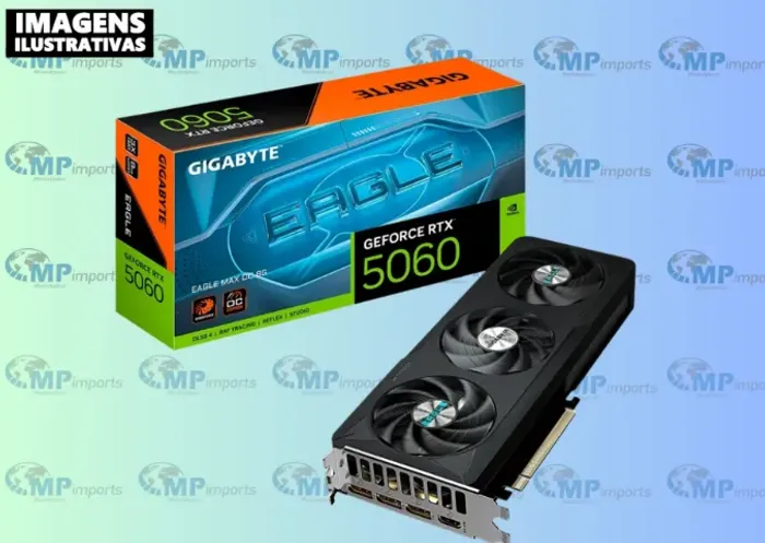 Loja MP Imports: Placa de Vídeo RTX 5060 EAGLE MAX OC 8GB NVIDIA GeForce, Triple Fan