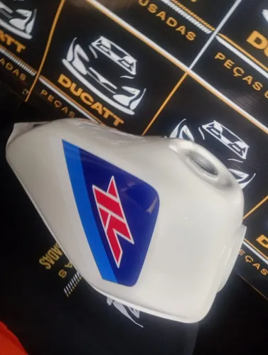 Tanque Combustível Plástico Moto Honda Xlx Branco Adesivado (Usado)