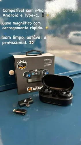Microfone Lapela Magetica S/Fio Tipo C Adp Light Gshi