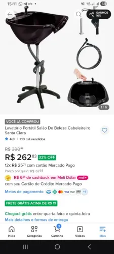 Lavatório Portátil Santa Clara