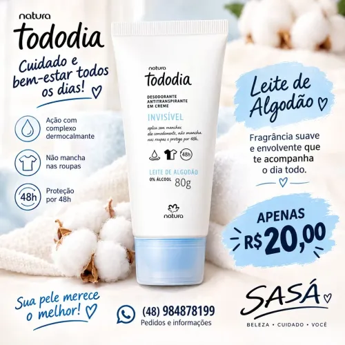 Desodorante Creme Natura Tododia