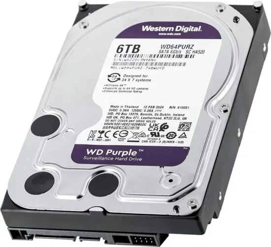 HD WESTERN DIGITAL 6TB PURPLE WD64PURZ