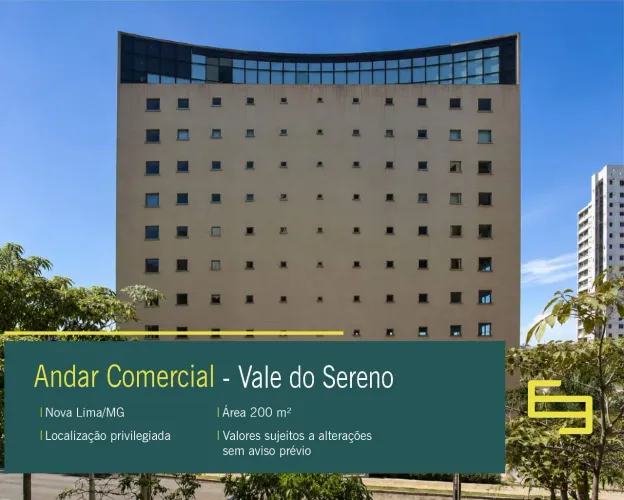Andar Comercial à Venda no Bairro Vale do Sereno em Nova Lima/MG