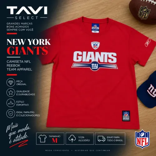 Camiseta New York Giants NFL - Reebok Team Apparel