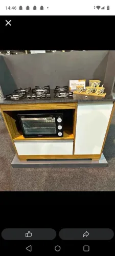 Balcão Para Cooktop 4 Bocas Novo/Entrega É Montagem Disponível 