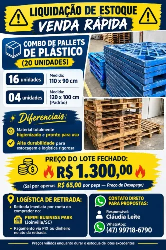 Pallets de plástico.