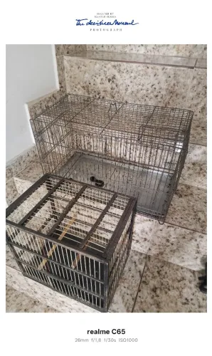 Vendo duas gaiolas quebra galho ,45$e 25$ bairro Santa monica