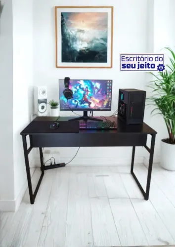 Escrivaninha Reforçada 1,1m NOVA Mesa Multiuso para Computador Notebook Estudo Escritório