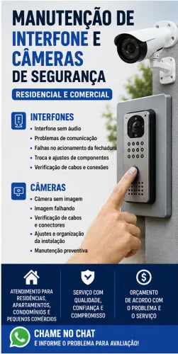 Manutenção de Câmeras e Interfones - Residencial e Comercial
