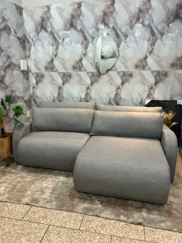 Promoção sofá Apólo luxo 2,10 linho cinza 