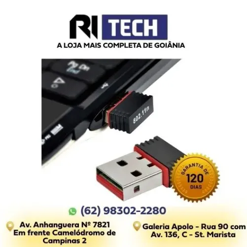Adaptador USB Wi-Fi Sem Fio MWI-002 para PC e Notebook
