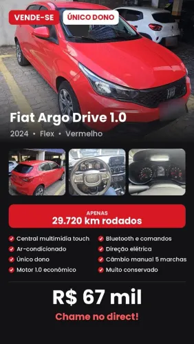 Fiat Argo Drive 1.0 6V Flex 2024