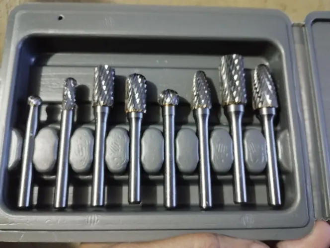 Limas rotativas de tugstenio kit com 8