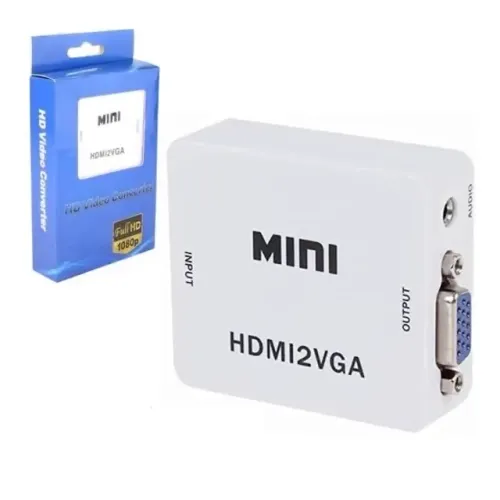 Mini Adaptador Conversor HDMI para VGA com Saída de Áudio P2 HDMI2VGA em São Luís ma 