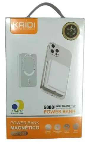 Novo Carregador Portátil Indução Power Bank Kaidi  Kd-995 5000mah