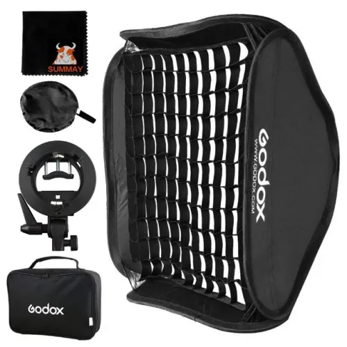 Softbox Para Flash Tocha C/ Grid 60x60cm Godox