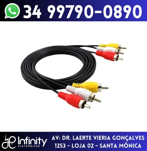 Cabo Av 3 RCA x 3 RCA