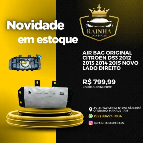 Air Bag Original  Citroen Ds3 2012 2013 2014 2015 Novo Lado direito
