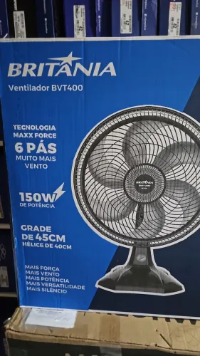 IMPERDÍVEL VENTILADOR BRITÂNIA GRANDE E SUPER POTENTE 150W R$199.00 AVISTA.