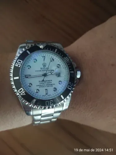 Rolex submarino série prata