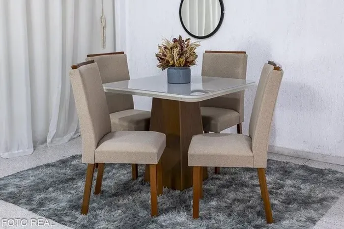 Mesa Jantar Luna  com 4 cadeiras !! Rf2117m
