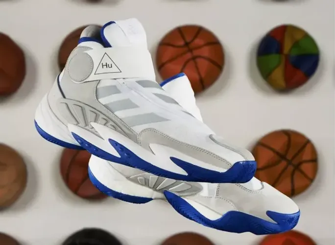 Tenis Adidas x Pharrell Crazy BYW 0 a 60 BOS 'Branco Real' Azul Cinza (Ler a descrição)