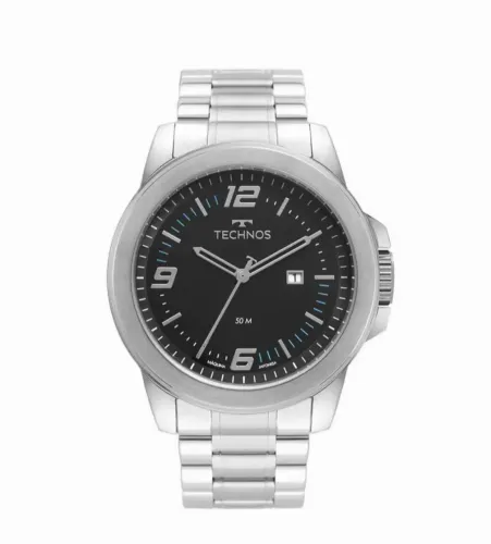 Relógio Masculino Technos Classic Steel Prateado 2115Mn