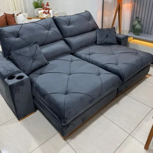 SOFÁ 2.5 METROS SUPER DESIGN CONFORTO E QUALIDADE SURPREENDA-SE LEIA DESCRIÇÃO!! UWUTYTY