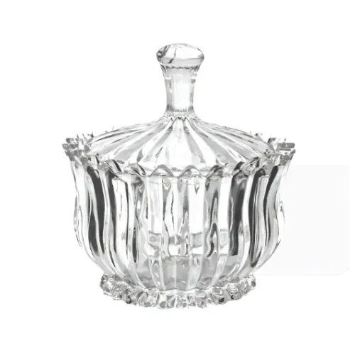 Bomboniere Milan 900ML Com Tampa 15,5cm Casa Ambiente Elegância e Organização