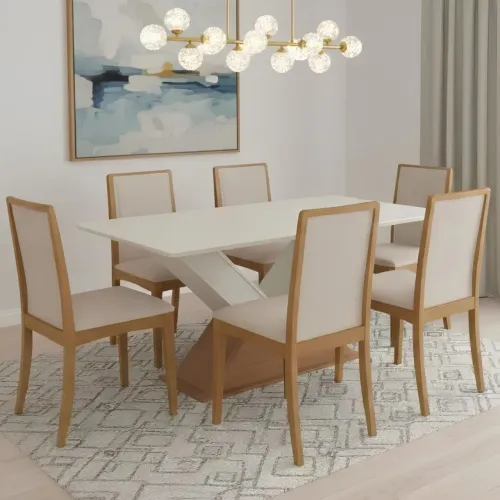 MESA SEIS CADEIRAS EM MADEIRA ALTAMENTE ELEGANTE SURPREENDA-SE!! Urutu
